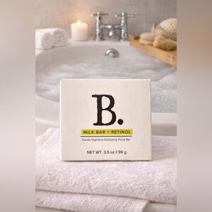 🦋 Beekman Milk Bar + Retinol Gentle Nighttime Exfoliating Facial Bar – 3.5 oz 🛁